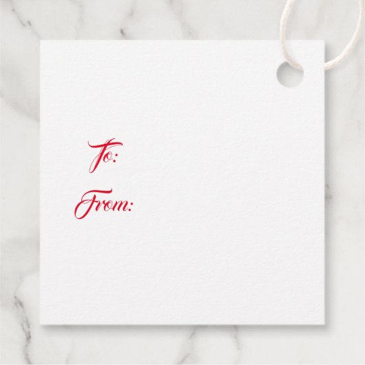 クリスマスプレゼントラベル-リースメッセージカード フェイバータグ (裏面)