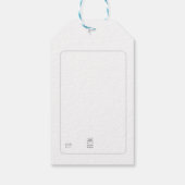 クリスマスプレゼントラベル – 星空の夜にかわいいバニー ギフトタグ (裏面)