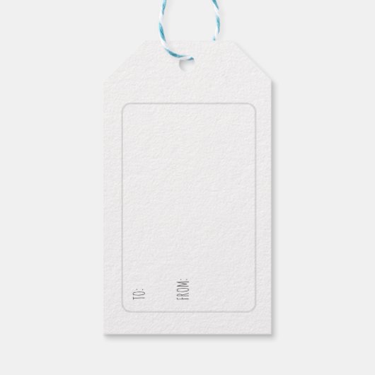 クリスマスプレゼントラベル – 星空の夜にかわいいバニー ギフトタグ (裏面)