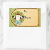 クリスマスプレゼントラベル 長方形シール