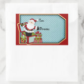 クリスマスプレゼントラベル 長方形シール (バッグ)