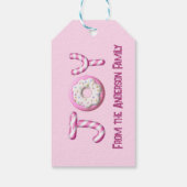 クリスマスプレゼントラベル | Joy Candy Joeピンクカスタム色 ギフトタグ (裏面)