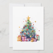 クリスマスプレゼントレッドホリデー 招待状 (裏面)