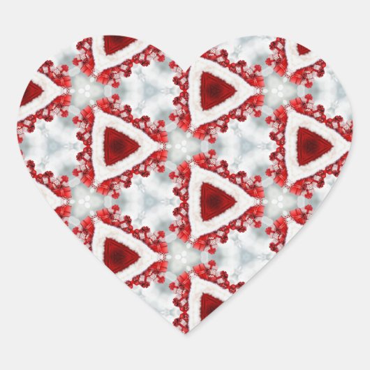 クリスマスプレゼント万華鏡のように千変万化するパターンシール ハートシール (正面)