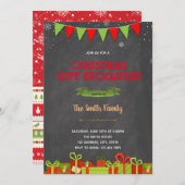 クリスマスプレゼント交換のご案内 招待状 (正面/裏面)