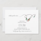 クリスマスプレゼント交換パーティの招待状 ノートカード (正面)