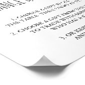 クリスマスプレゼント交換ルールの署名 ポスター (角)