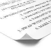 クリスマスプレゼント交換ルールの署名 ポスター (角)