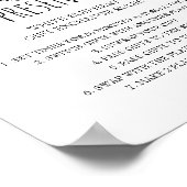 クリスマスプレゼント交換ルールの署名 ポスター (角)