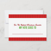 クリスマスプレゼント交換会 投票用紙カード (裏面)