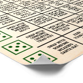 クリスマスプレゼント交換転がサイコロゲームの看板 ポスター (角)