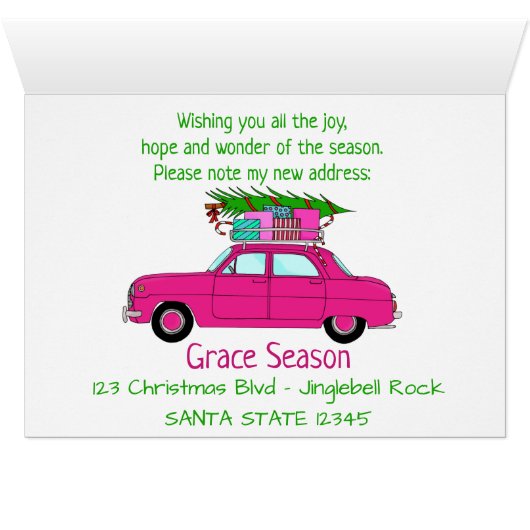 クリスマスプレゼント付きニューアドレスパープルカー (内部横(下))