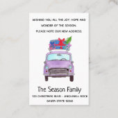 クリスマスプレゼント付きニューアドレスパープルカー 名刺 (裏面)