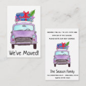 クリスマスプレゼント付きニューアドレスパープルカー 名刺 (正面/裏面)