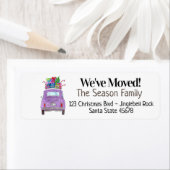 クリスマスプレゼント付きニューアドレスパープルフィアット500 ラベル (インサイチュ)