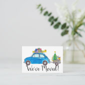 クリスマスプレゼント付きニューアドレスブルーカー 名刺 (スタンド正面)