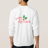 クリスマスプレゼント付きブラックサンタ汗シャツ スウェットシャツ (裏面)