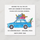 クリスマスプレゼント付きブルーカーのお知らせ エンクロージャーカード (裏面)