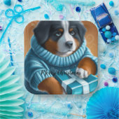 クリスマスプレゼント付きベルネーズマウンテンドッグ ペーパープレート (パーティー)