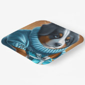 クリスマスプレゼント付きベルネーズマウンテンドッグ ペーパープレート (傾斜あり)