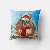 クリスマスプレゼント付きボストンテリア犬 クッション (裏面)