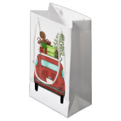 クリスマスプレゼント付きレッドカースモール抱き枕 スモールペーパーバッグ (正面アングル)