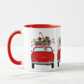 クリスマスプレゼント付きレッドカー マグカップ (左)