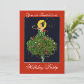 クリスマスプレゼント付きレディアールデコクリスマスパーティー 招待状 (スタンド正面)