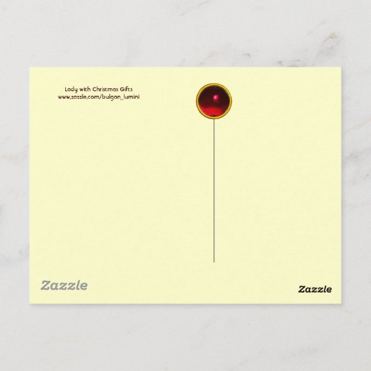 クリスマスプレゼント付きレディアールデコクリスマス ポストカード (裏面)