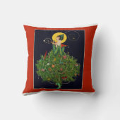 クリスマスプレゼント付き婦人アールデコ美しいファッション クッション (裏面)