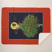 クリスマスプレゼント付き婦人アールデコ美しいファッション シェルパブランケット (正面(横))