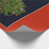 クリスマスプレゼント付き婦人アールデコ美しいファッション ラッピングペーパー (角)