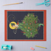 クリスマスプレゼント付き婦人アールデコ美しいファッション 薄葉紙 (クラフト)