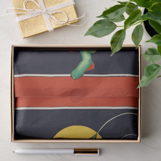 クリスマスプレゼント付き婦人アールデコ美しいファッション 薄葉紙 (ギフト)