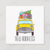 クリスマスプレゼント付き新しい住所イエローキャブ スクエア名刺 (正面)