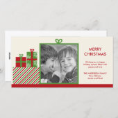 クリスマスプレゼント休日の写真カード シーズンカード (正面/裏面)