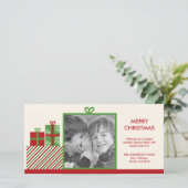 クリスマスプレゼント休日の写真カード シーズンカード (スタンド正面)