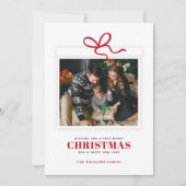 クリスマスプレゼント写真カスタム シーズンカード (正面)