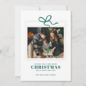 クリスマスプレゼント写真カスタム シーズンカード (正面)