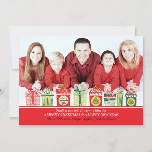 クリスマスプレゼント写真カード シーズンカード (正面)