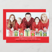 クリスマスプレゼント写真カード シーズンカード (正面/裏面)