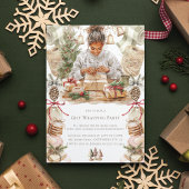 クリスマスプレゼント包装パーティーアフリカ系アメリカ人 招待状