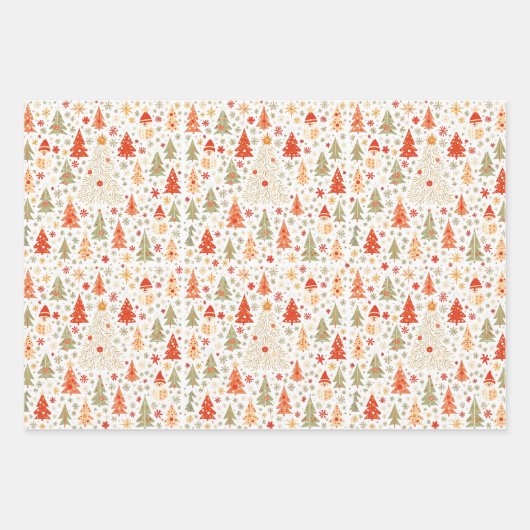 クリスマスプレゼント包装紙 ラッピングペーパーシート (正面3)