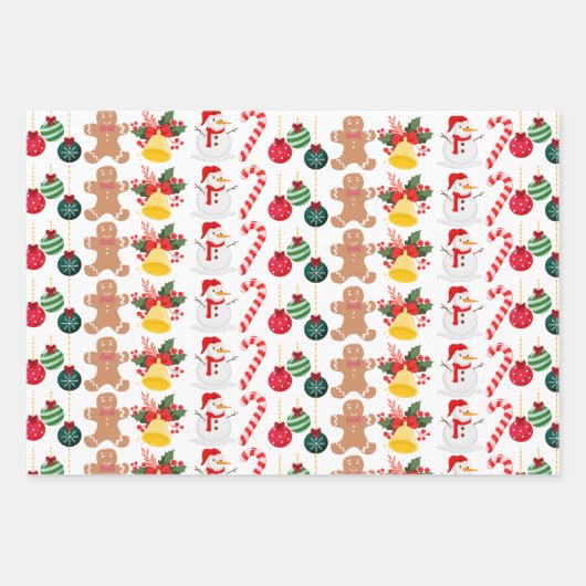 クリスマスプレゼント包装紙 ラッピングペーパーシート (正面)