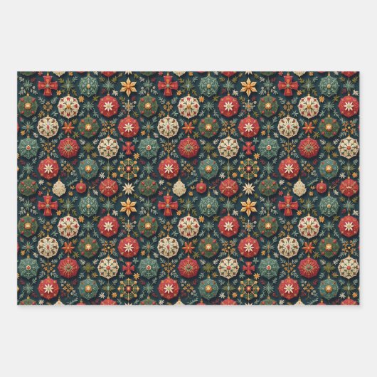 クリスマスプレゼント包装紙 ラッピングペーパーシート (正面3)