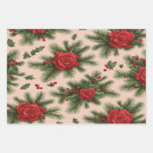 クリスマスプレゼント包装紙+赤と緑 ラッピングペーパーシート (正面)