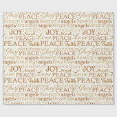 クリスマスプレゼント包装紙(wordingsプリント) ラッピングペーパー (フラット)