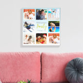 クリスマスプレゼント家族フォトコラージキャンバス印刷 キャンバスプリント (インサイチュ (リビング))