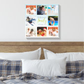 クリスマスプレゼント家族フォトコラージキャンバス印刷 キャンバスプリント (インサイチュ (寝室))
