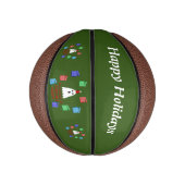 クリスマスプレゼント幽霊おもしろいカスタム ミニバスケットボール (縦)